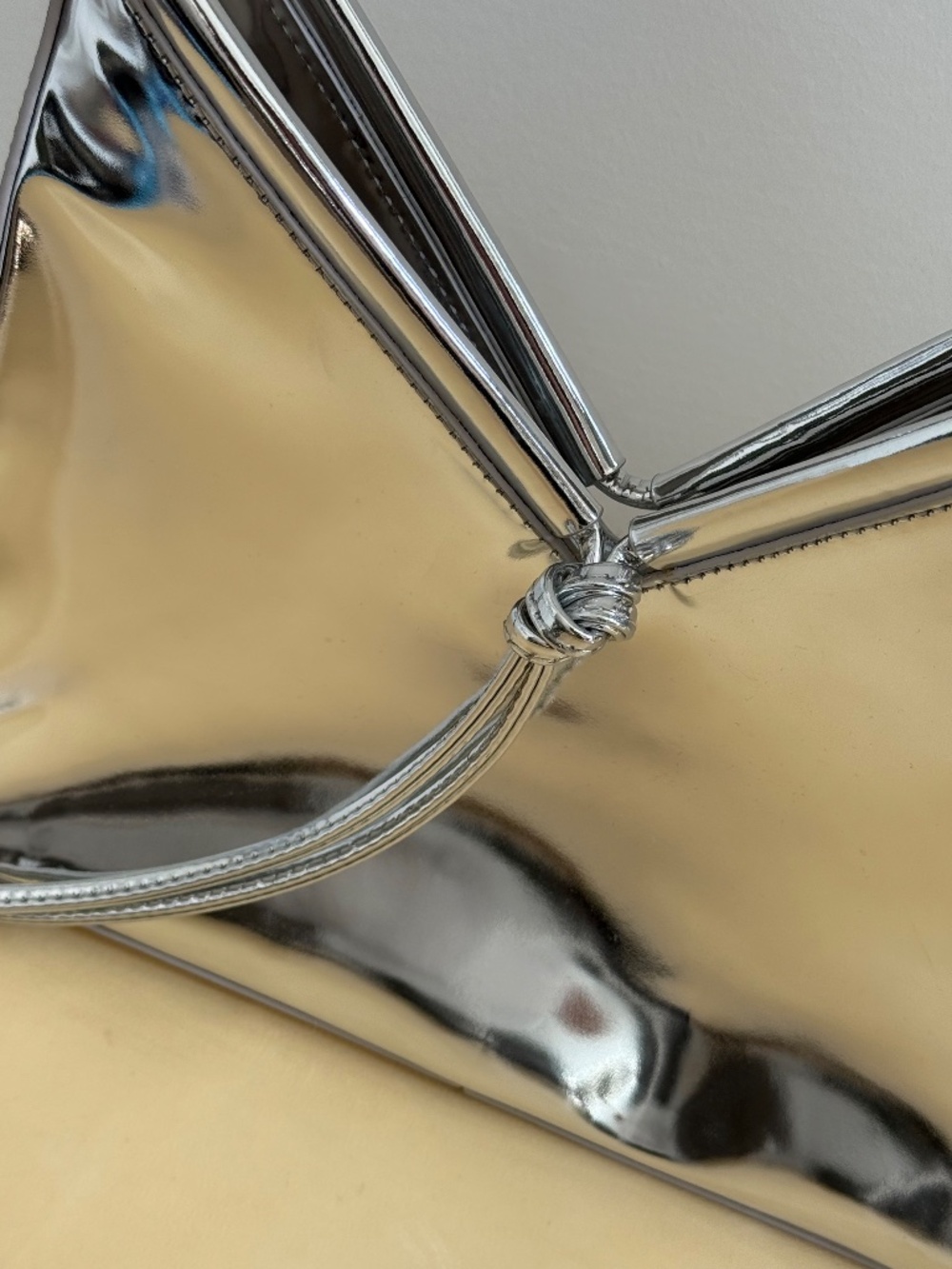 Silver Mirror Top-Handle Mini Bag - Picture 5 of 6